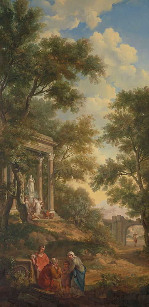 Arcadian Landscape with People Outside Temple, Courtesy of Rijksmuseum, Europeana.